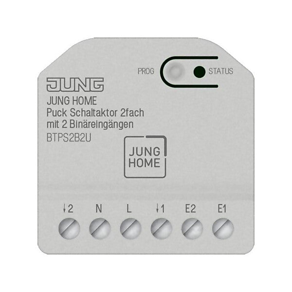 JUNG JH Puck Schaltaktor 2fach mit 2 Bin BTPS2B2U